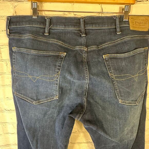 Polo Ralph Lauren Jeans Mens 38Tx36 Blue The Hampton Relaxed Straight - Picture 6 of 11